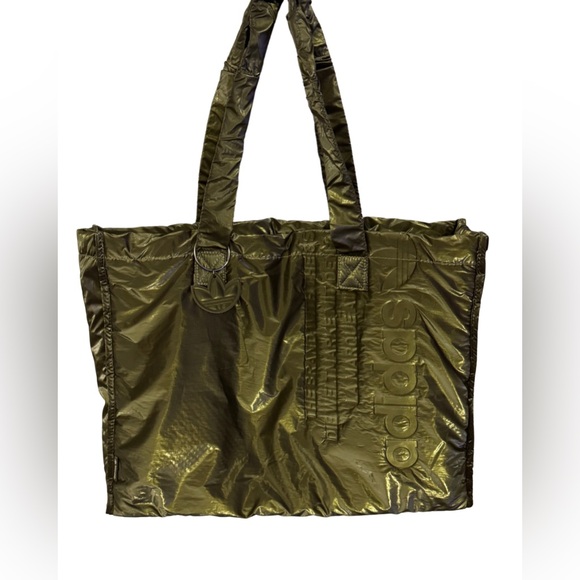 ADIDAS Shiny Olive Shopper Tote Bag - Picture 1 of 7